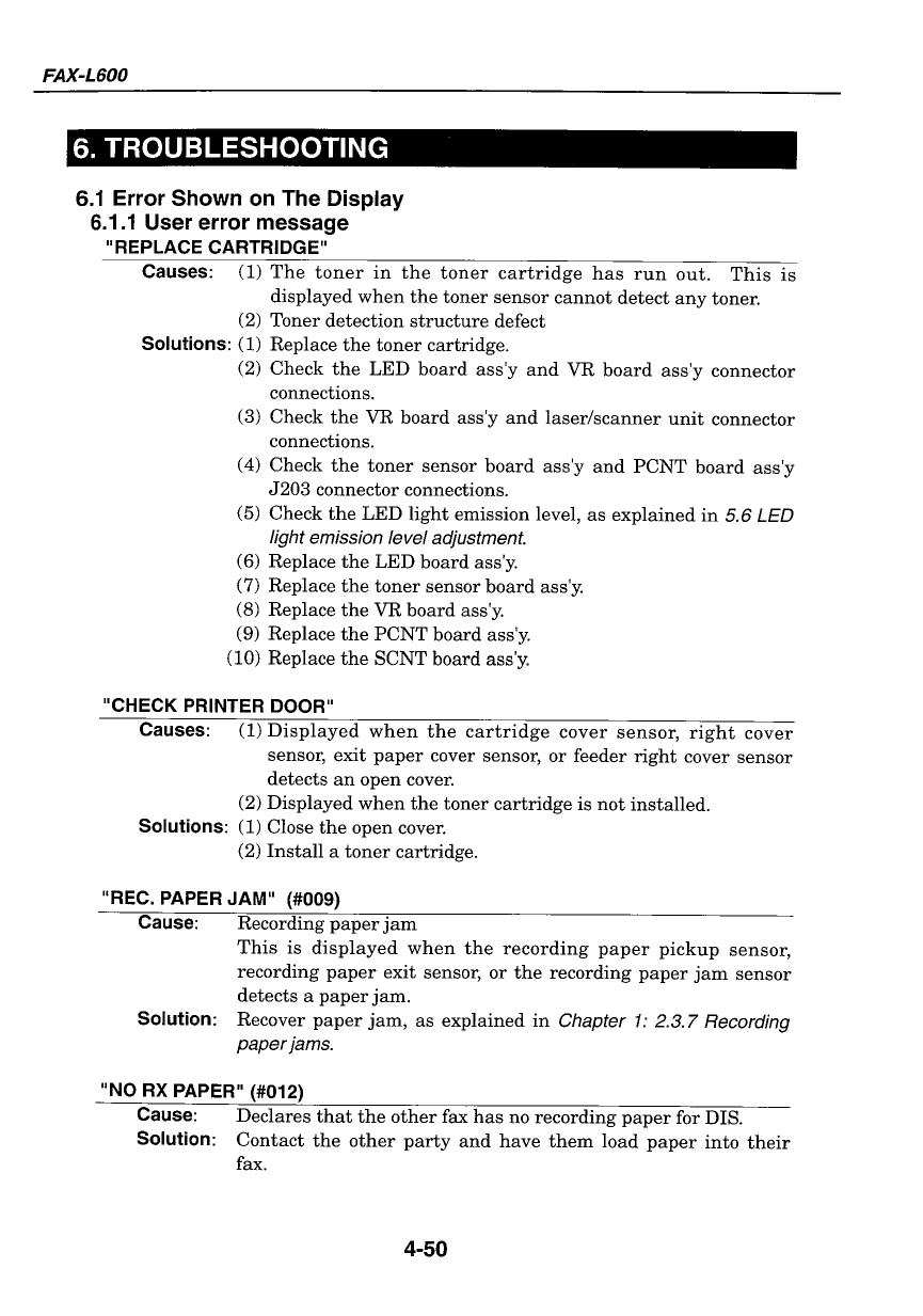 Canon FAX L600 Parts and Service Manual-3